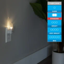 Lights By Night Manual On/Off LED Night Light, White
