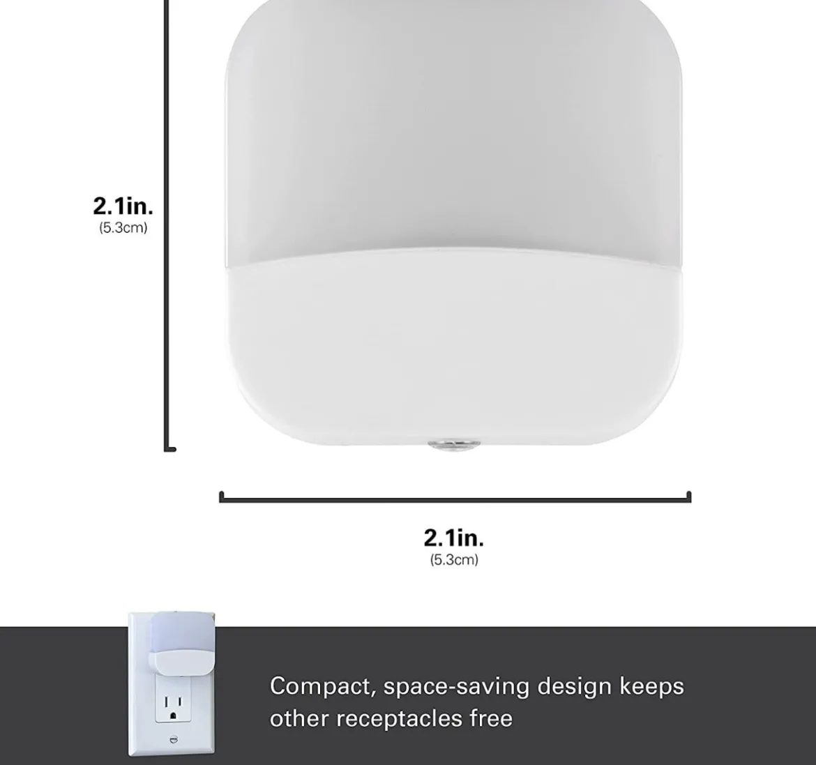 Lights by Night Mini Light Sensing LED Night Light, 6 Pack, White
