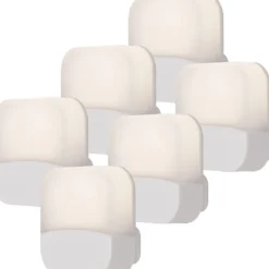 Lights by Night Mini Light Sensing LED Night Light, 6 Pack, White