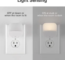 Lights by Night Mini Light Sensing LED Night Light, 6 Pack, White