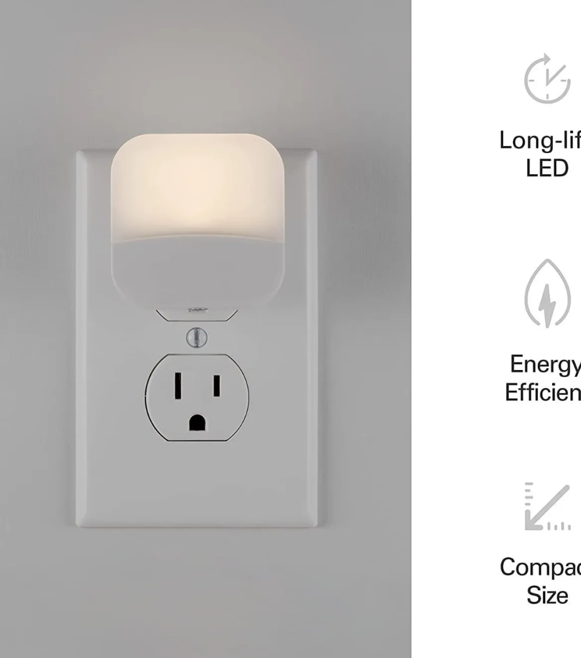 Lights by Night Mini Light Sensing LED Night Light, 6 Pack, White