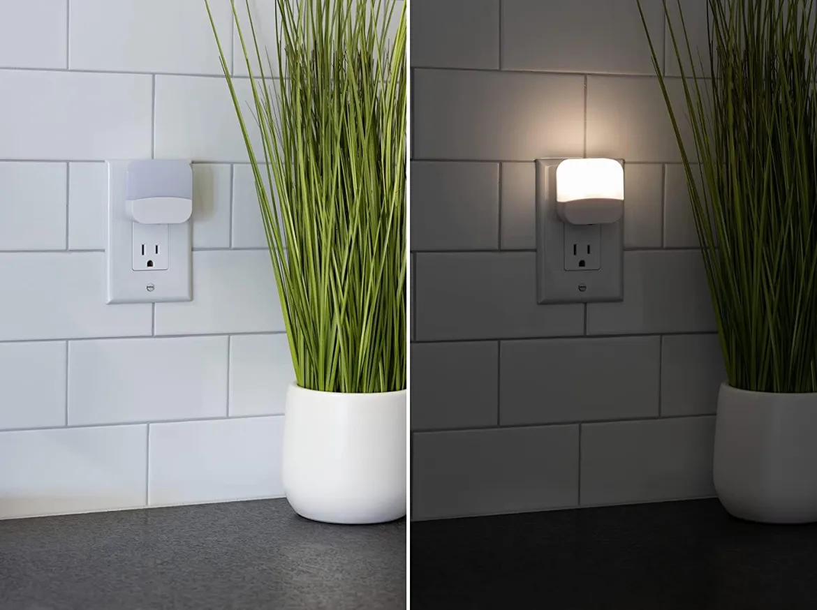 Lights by Night Mini Light Sensing LED Night Light, 6 Pack, White