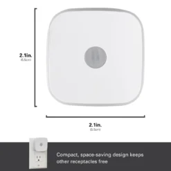 Lights by Night Mini Motion Sensing LED Night Light, 2 Pack, White