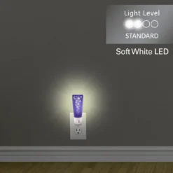 Lights by Night Moon and Stars Manual On/Off LED Night Light, Blue
