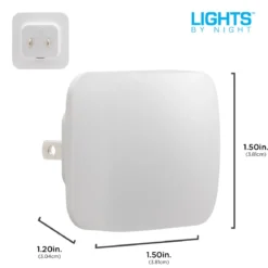 Lights by Night Square GLO Dot LED Night Light, White