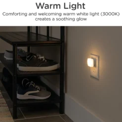 Lights by Night Square GLO Dot LED Night Light, White, 2 Pack