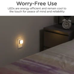 Lights by Night Square GLO Dot LED Night Light, White, 6 Pack