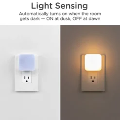 Lights by Night Tunable White Light Sensing Dimmable LED Night Light, 4 Pack