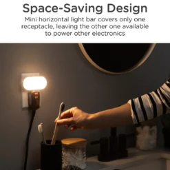 Lights by Night UltraBrite Light Sensing LED Dimmable Mini Night Light, 2 Pack