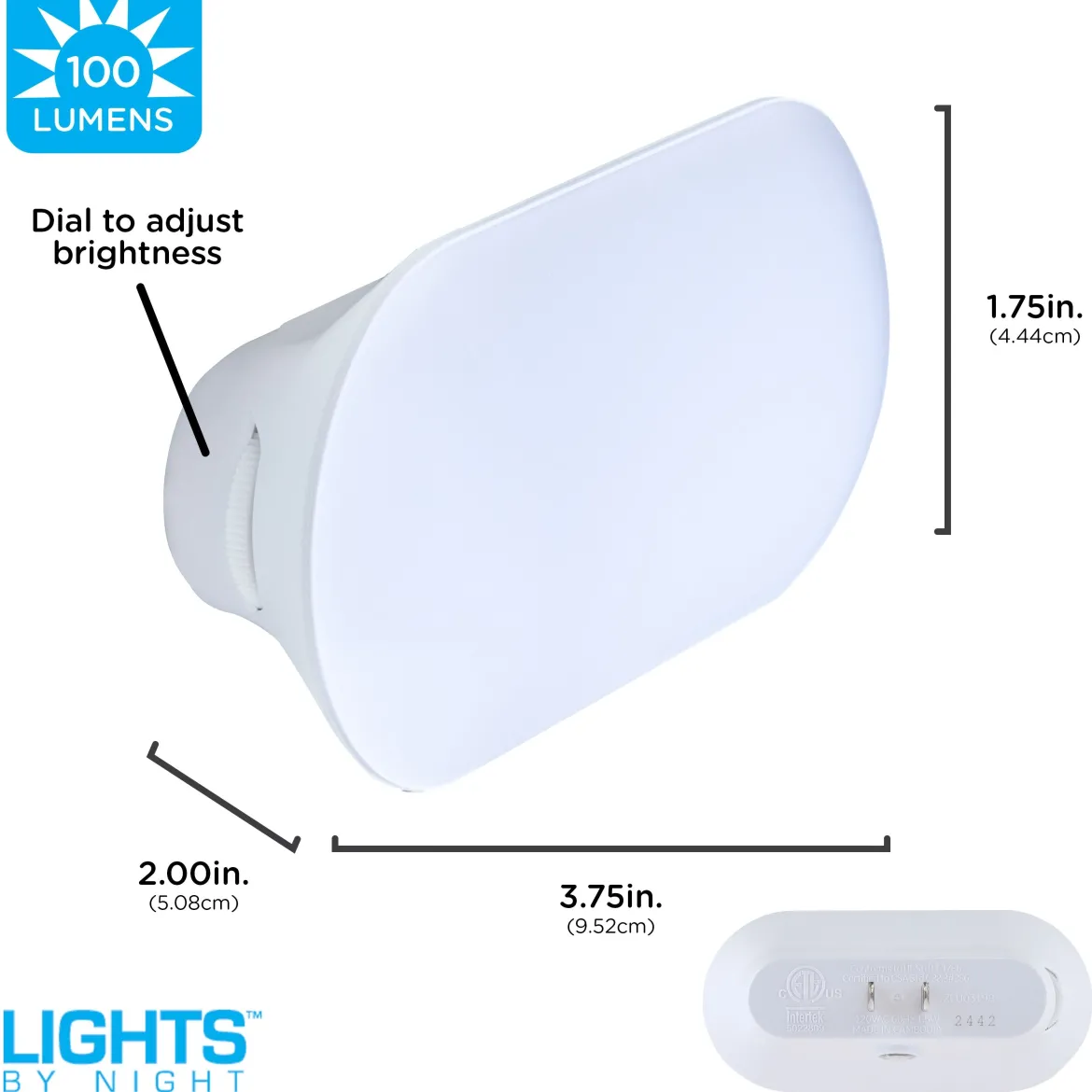 Lights by Night UltraBrite Light Sensing LED Dimmable Mini Night Light