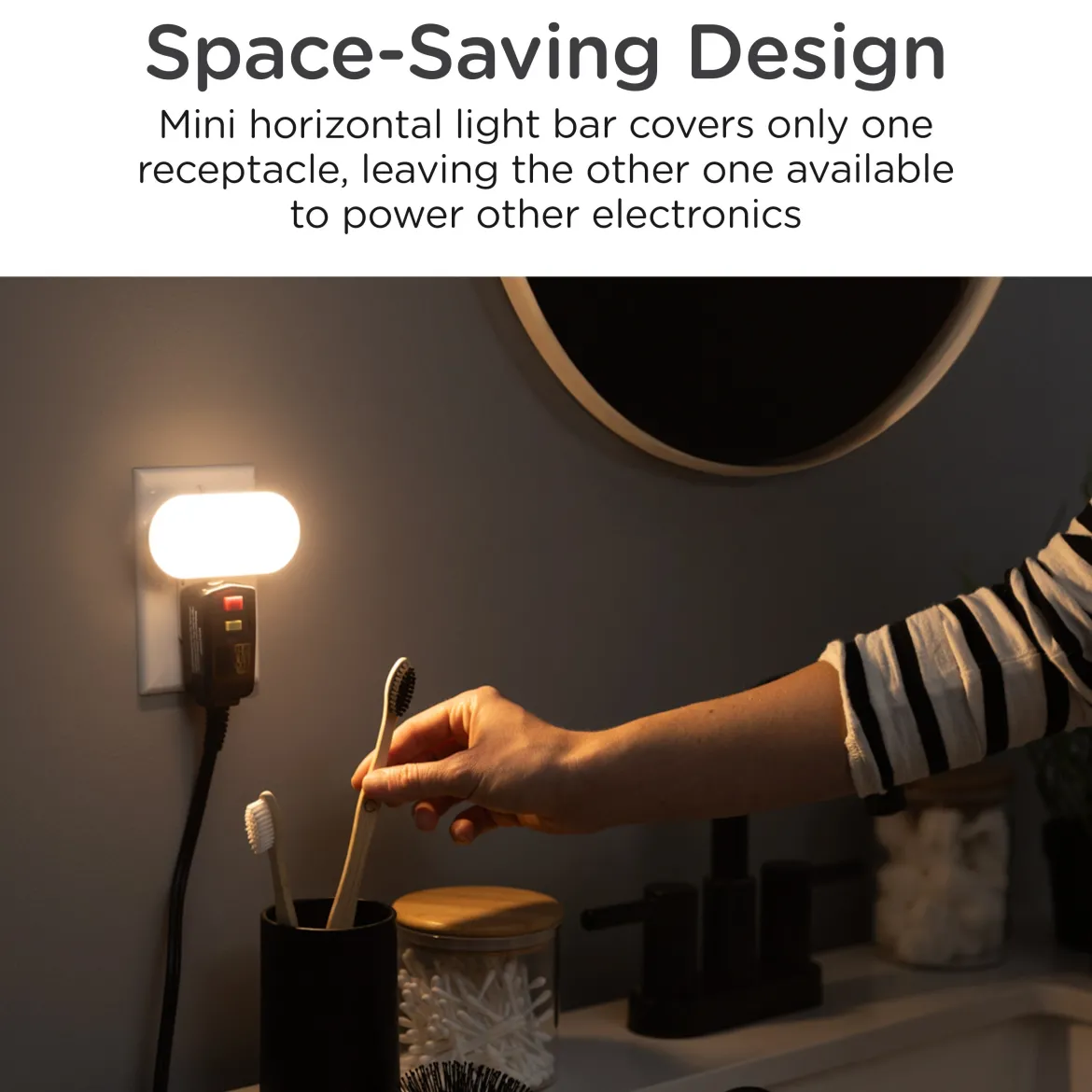 Lights by Night UltraBrite Light Sensing LED Dimmable Mini Night Light