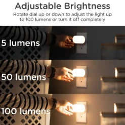 Lights by Night UltraBrite Light Sensing LED Dimmable Mini Night Light