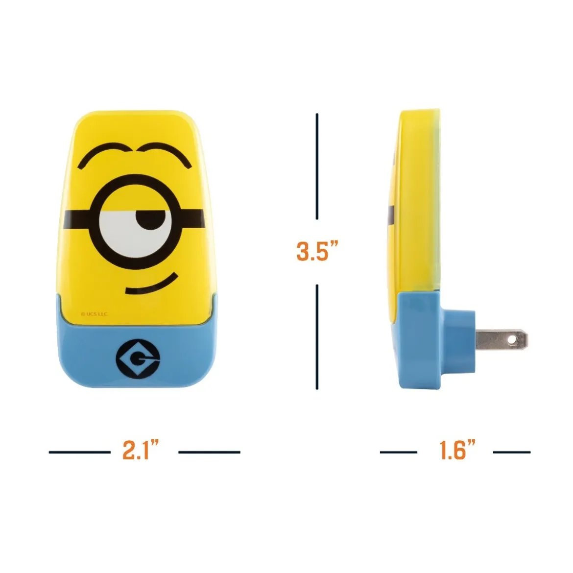 Minions Light Sensing LED Night Light, Yellow