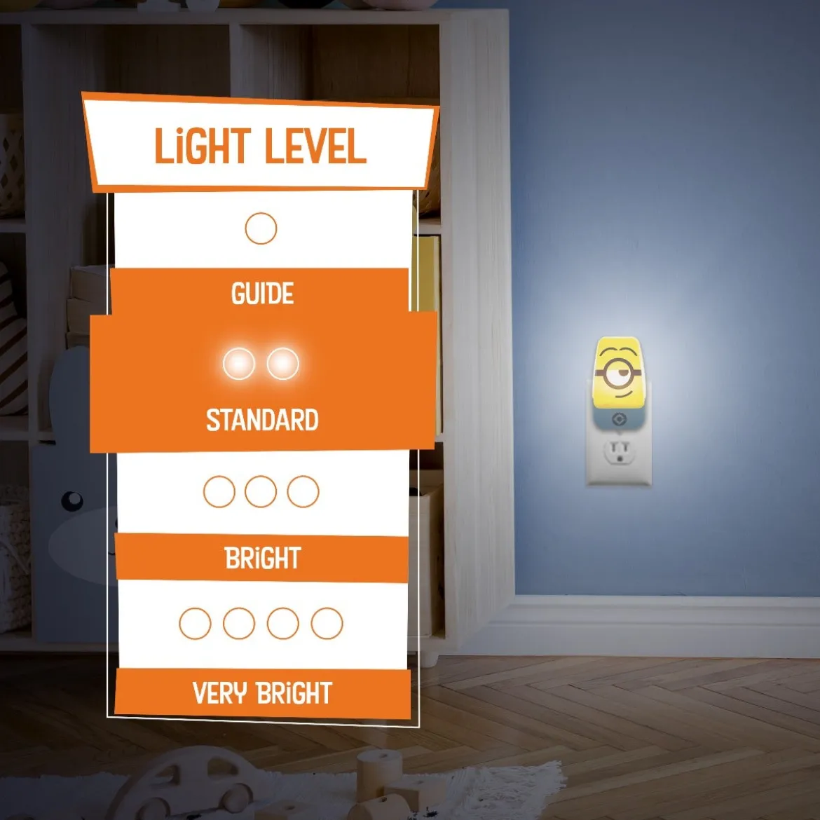 Minions Light Sensing LED Night Light, Yellow