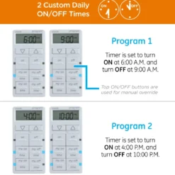 myTouchSmart Indoor In-Wall Simple Set Digital Timer, White