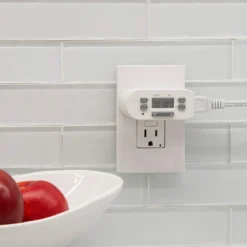 myTouchSmart Indoor Plug-In Simple Set Digital Bar Timer, White
