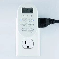 myTouchSmart Indoor Plug-In SunSmart Digital Timer, White