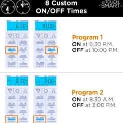 myTouchSmart SunSmart Indoor In-Wall All-in-One Digital Timer, White