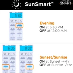myTouchSmart SunSmart Indoor In-Wall All-in-One Digital Timer, White