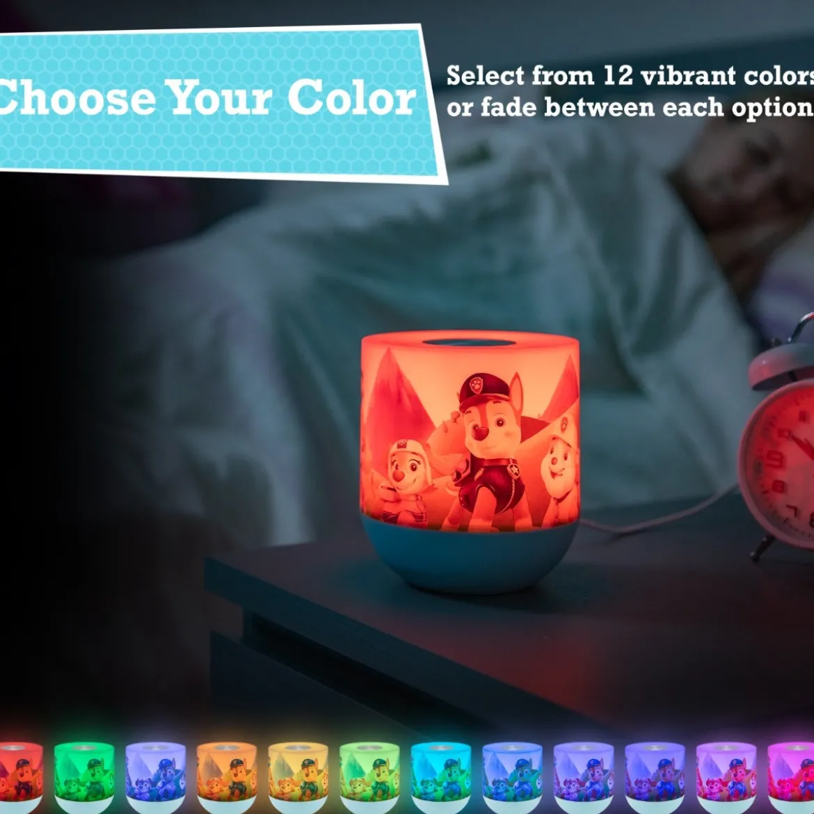 Nickelodeon Paw Patrol Color-Changing Tabletop Lamp, Blue