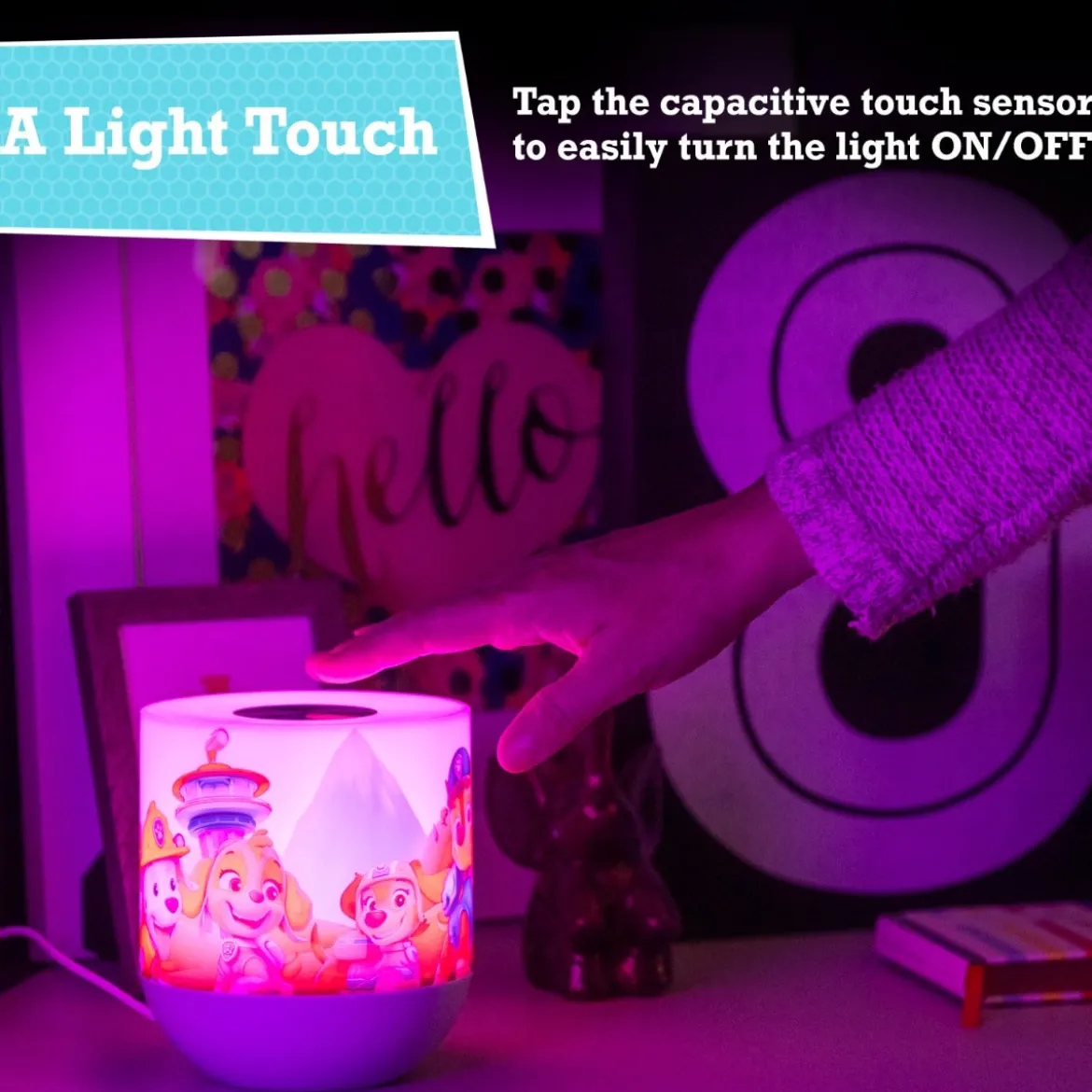 Nickelodeon Paw Patrol Color-Changing Tabletop Lamp, Blue