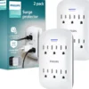 Philips 6 AC Wall Tap, 2pk