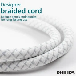Philips Adapt 8-Outlet Surge Protector, 2160J, Adapter-Spaced, 8ft Braided Cord, White