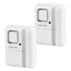 Philips Battery Operated Door Alarm, 2 Pack, White