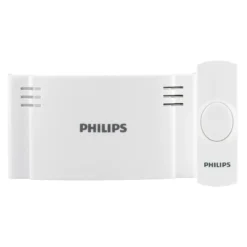 Philips Battery-Operated 2-Melody Doorbell Kit, White