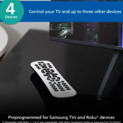 Philips 4-Device Backlit Universal Remote, White