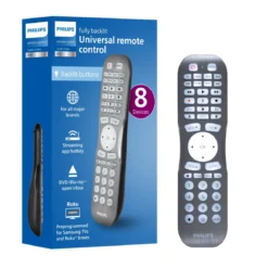 Philips 8-Device Backlit Universal Remote, Brushed Graphite