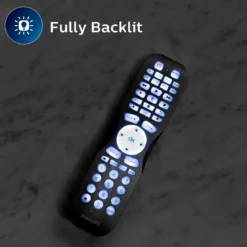 Philips 8-Device Backlit Universal Remote, Brushed Graphite
