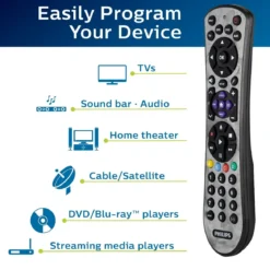 Philips 4-Device Soft Touch Universal Remote, Marble