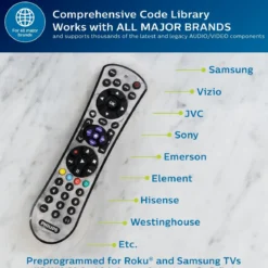 Philips 4-Device Soft Touch Universal Remote, Marble