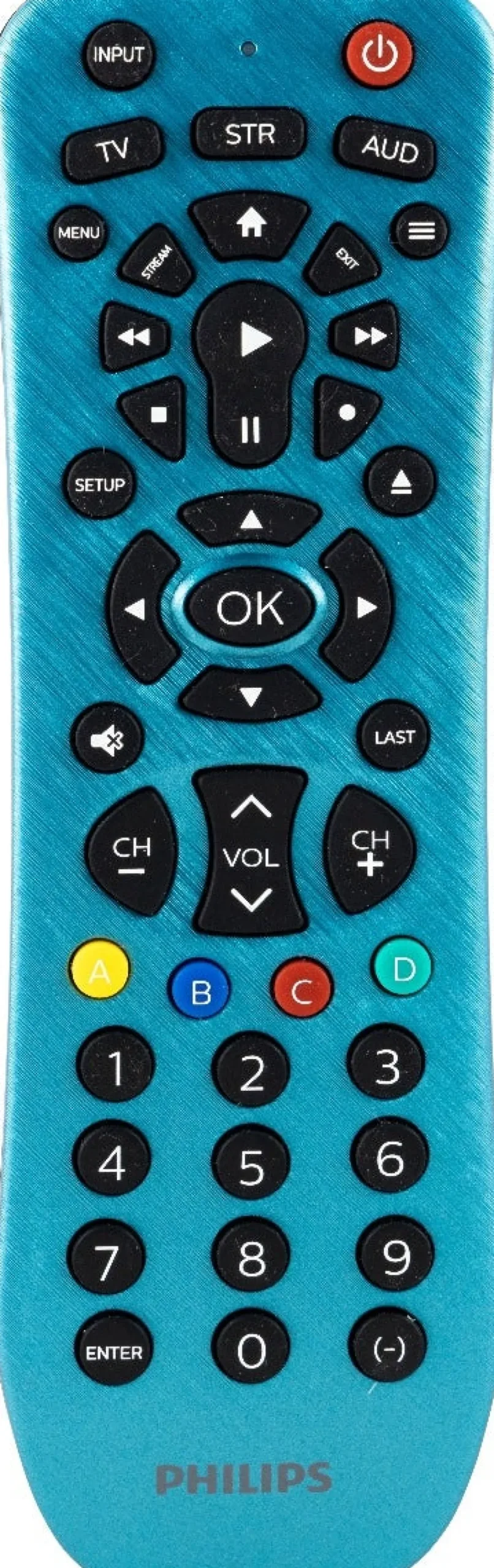 Philips 3-Device Universal Remote, Brushed Electric Blue