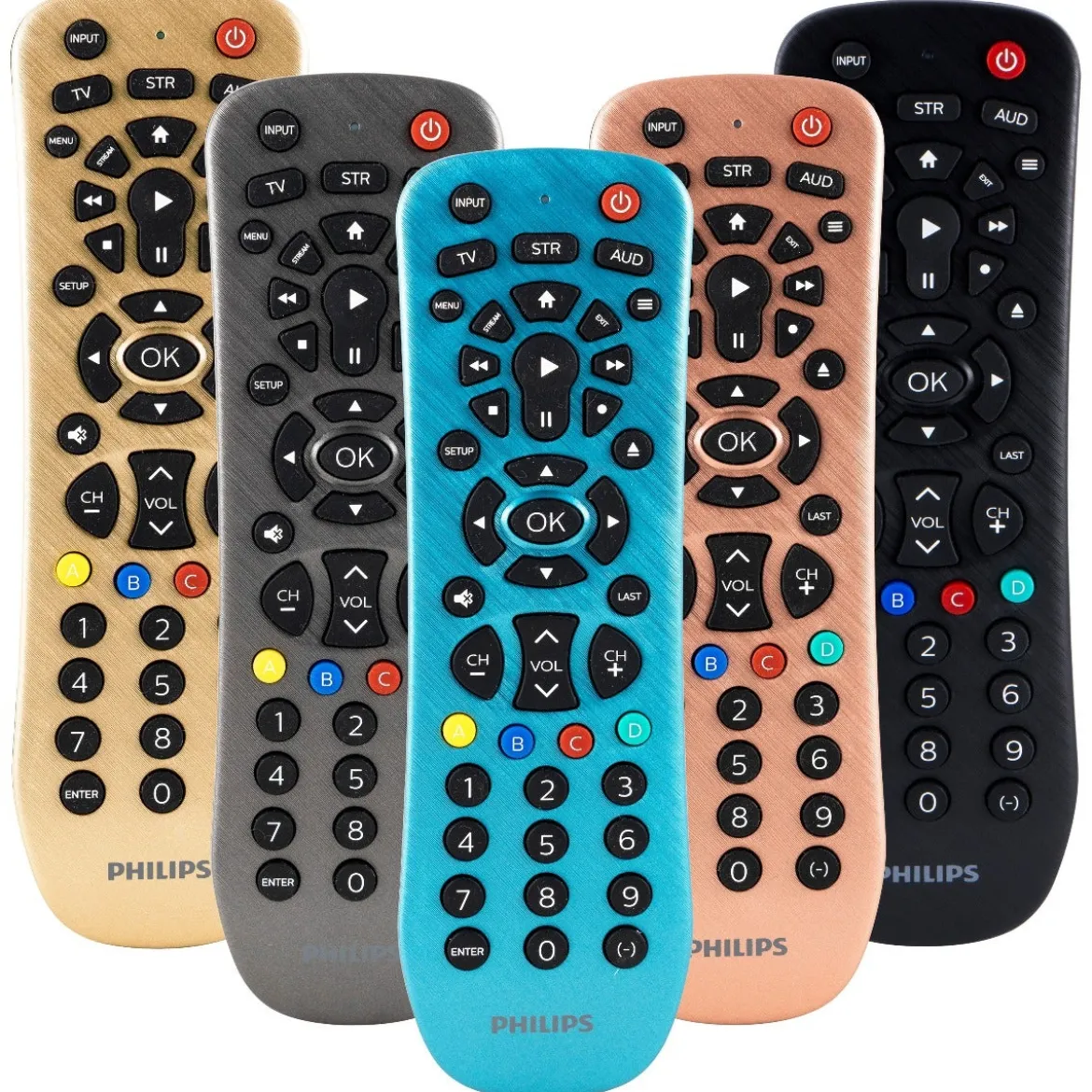 Philips 3-Device Universal Remote, Brushed Electric Blue