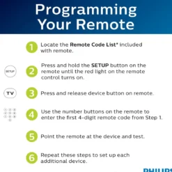 Philips 3-Device Universal Remote, Brushed Black