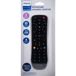 Philips 3-Device Universal Remote, Brushed Black