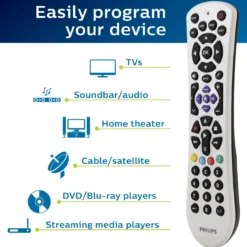Philips 4-Device Universal Remote, Pearl White