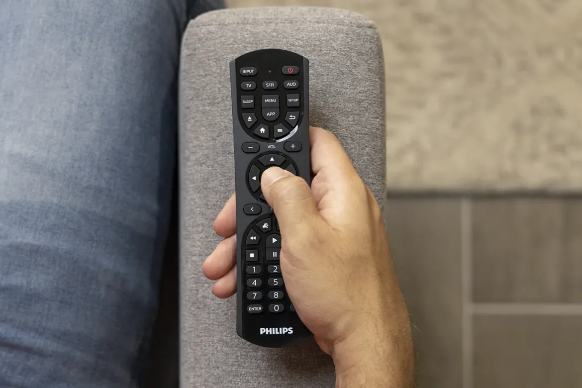 Philips 3-Device Universal Remote, 2-Tone Black