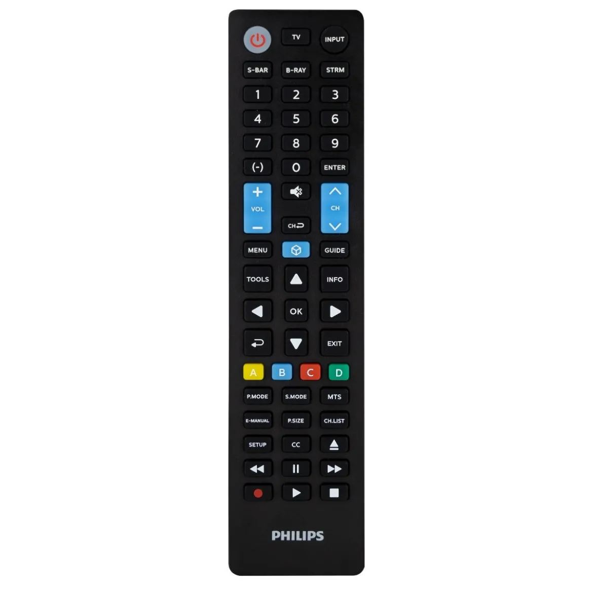 Philips 4-Device Universal Samsung Replacement Remote, Black