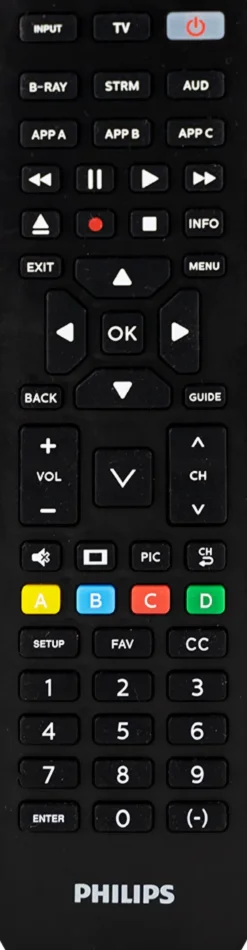 Philips 4-Device Universal Vizio Replacement Remote, Black
