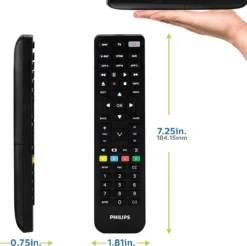 Philips 4-Device Universal Vizio Replacement Remote, Black