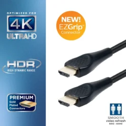 Philips EZ Grip 6ft. 4K HDMI Cable with Ethernet, Black