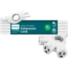 Philips EZGrip 3-Outlet 8ft. Indoor/Outdoor Extension Cord, White