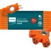 Philips EZGrip™ 3-Outlet 25ft. Indoor/Outdoor Extension Cord, Orange