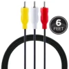 Philips 6 ft. Composite Audio/Video Cable, Black