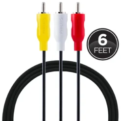Philips 6 ft. Composite Audio/Video Cable, Black