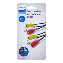 Philips 6 ft. Composite Audio/Video Cable, Black