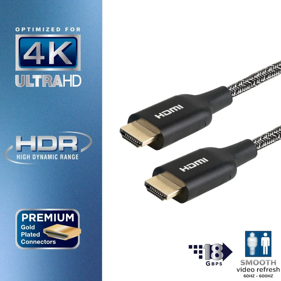 Philips 4ft. 4K Premium HDMI Cable With Ethernet, Black